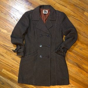 Volcom peacoat coat brown jacket sports sweater LG